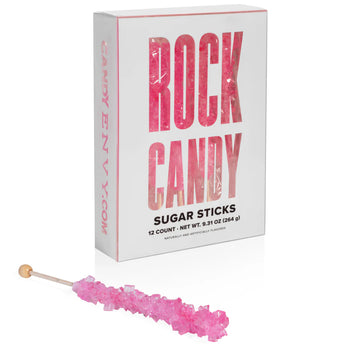 Light Pink Rock Candy Sticks - 12ct
